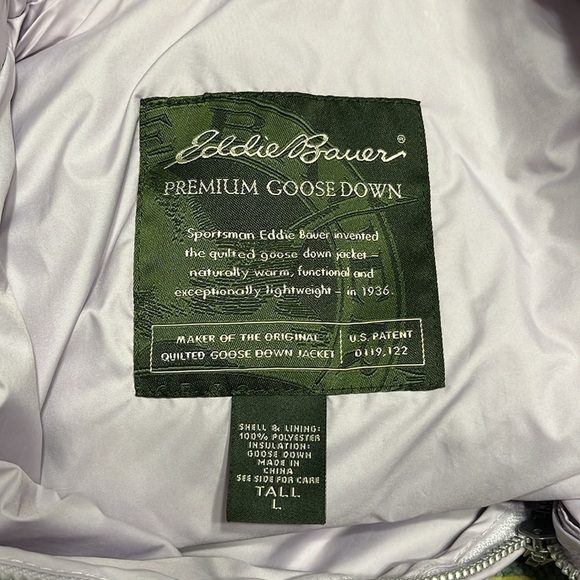 Eddie Bauer Lavender quilted embroidered vest - with Goose down fill. - Picture 7 of 7